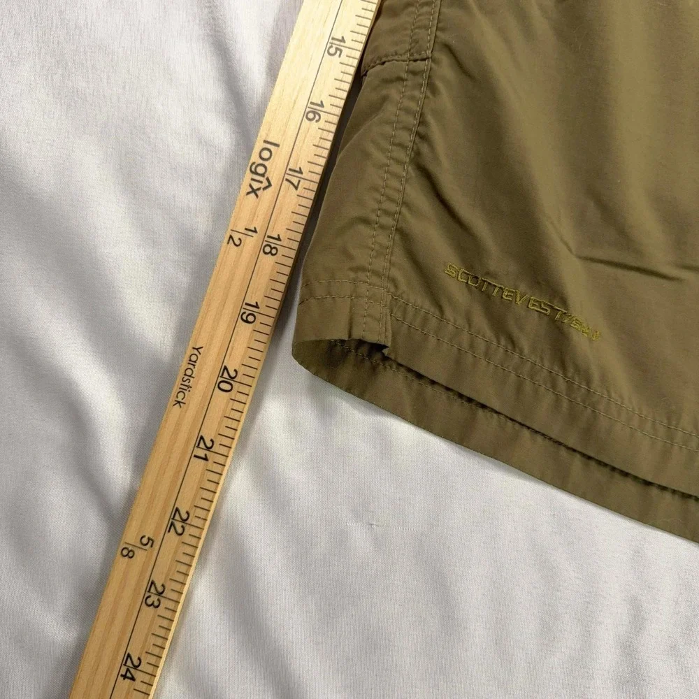 SCOTTeVEST Travel Shorts Olive Green Hiking MultiPocket 7
